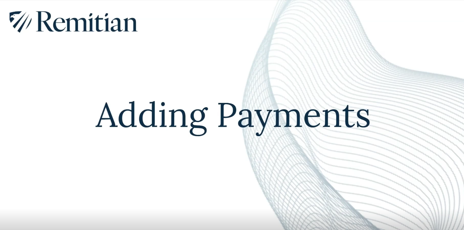 Adding Payments