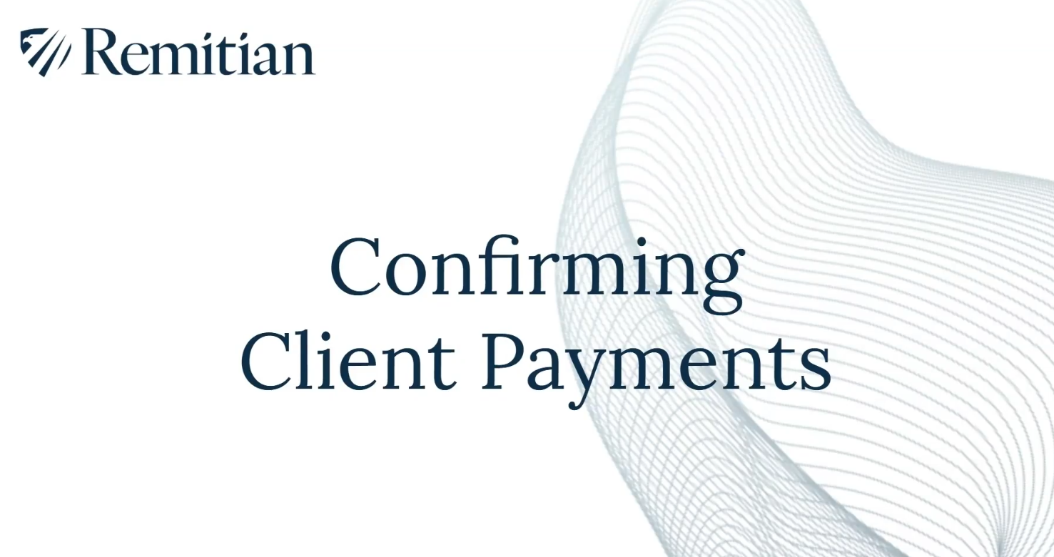 Confirming Client Payments