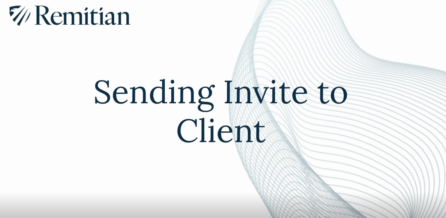 Sending Invite to Client